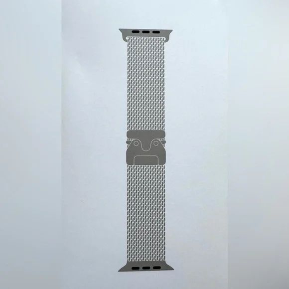 Apple iWatch 49mm NATURAL Titanium Milanese Loop size "L" for UltraII Sealed,NEW - Picture 2 of 14